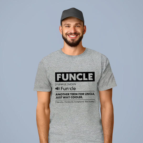 Comfiv Funcle Shirt for Men Best Uncle Shirt Ever Cool Funny Tshirt