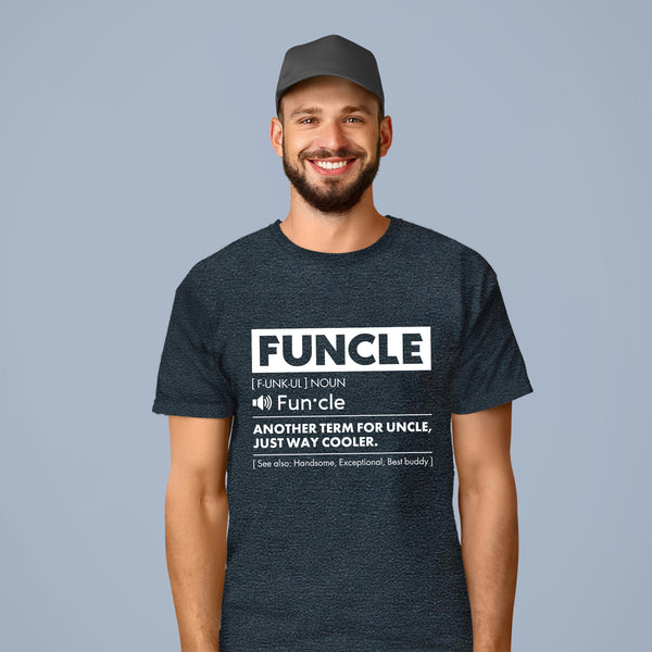 Comfiv Funcle Shirt for Men Best Uncle Shirt Ever Cool Funny Tshirt