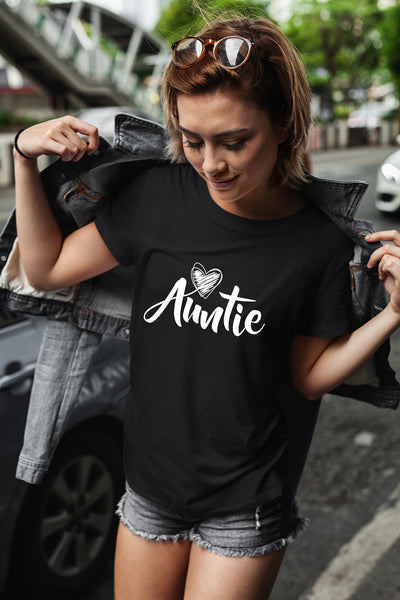 Auntie Shirt for Women Tops Aunt Gifts Shirts Cool Blessed Best Casual Graphic tee