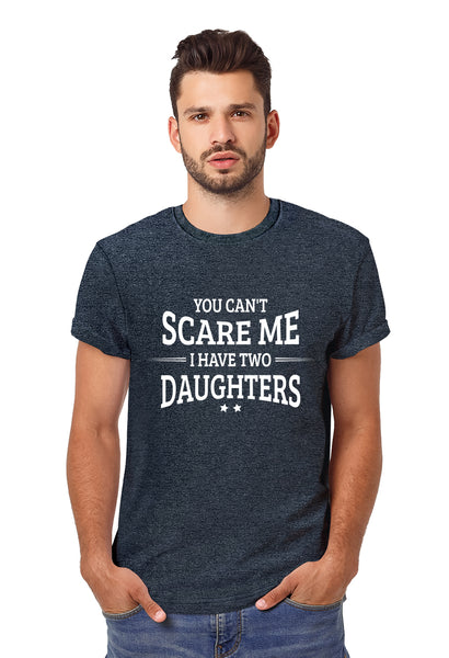 Comfiv You Can't Scare me i Have Two Daughters Funny Gifts for dad Daddy Father Men Shirt