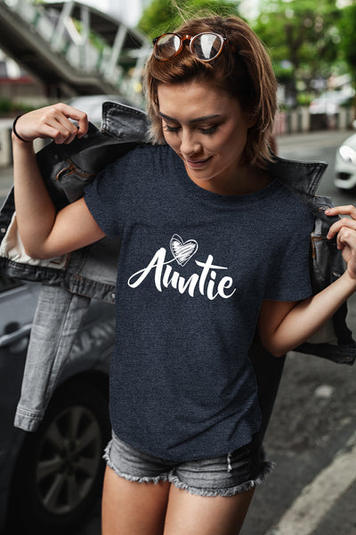 Auntie Shirt for Women Tops Aunt Gifts Shirts Cool Blessed Best Casual Graphic tee