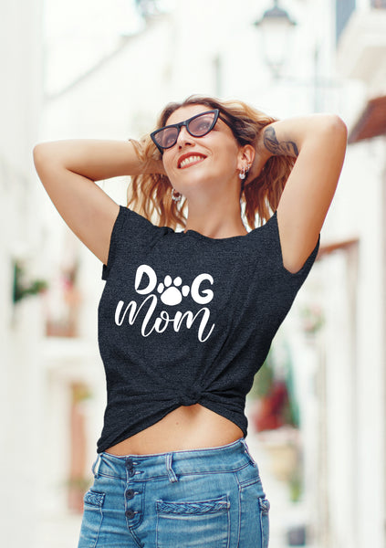 Dog mom Gifts for Women Shirt pet Lovers Owner Fur Funny Graphic paw Print tees