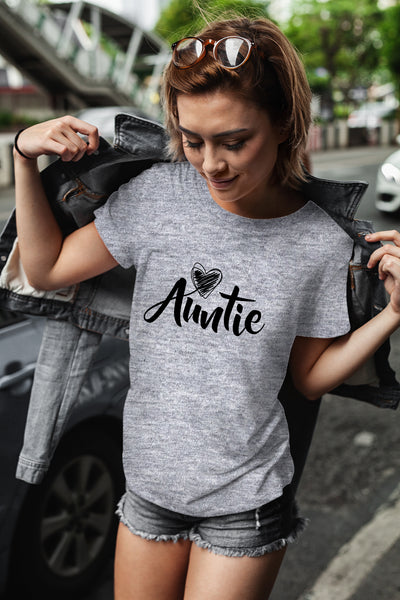 Auntie Shirt for Women Tops Aunt Gifts Shirts Cool Blessed Best Casual Graphic tee