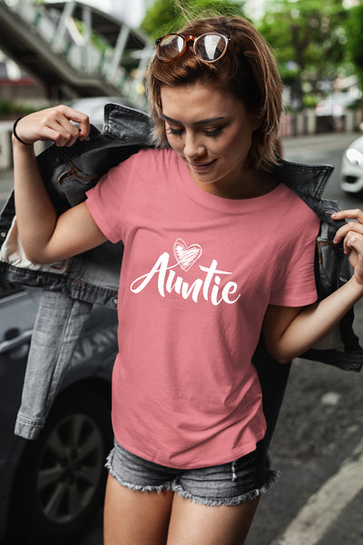 Auntie Shirt for Women Tops Aunt Gifts Shirts Cool Blessed Best Casual Graphic tee