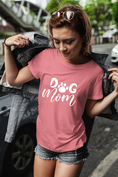 Dog mom Gifts for Women Shirt pet Lovers Owner Fur Funny Graphic paw Print tees