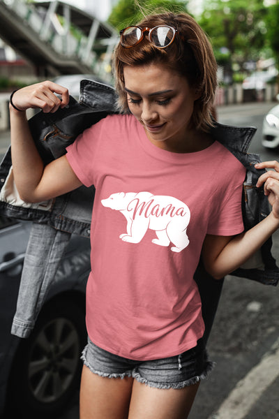 Mama Bear Shirt for Women Best mom Shirts with Sayings Cool Mothers Day Casual tee