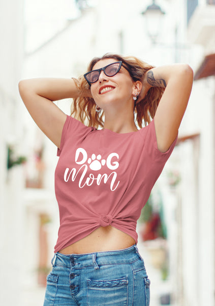 Dog mom Gifts for Women Shirt pet Lovers Owner Fur Funny Graphic paw Print tees