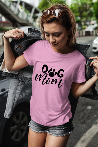 Dog mom Gifts for Women Shirt pet Lovers Owner Fur Funny Graphic paw Print tees