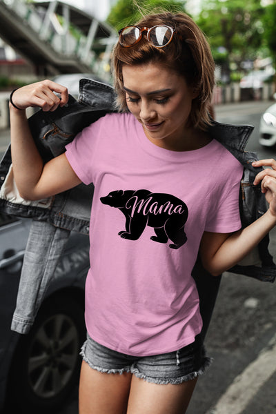 Mama Bear Shirt for Women Best mom Shirts with Sayings Cool Mothers Day Casual tee