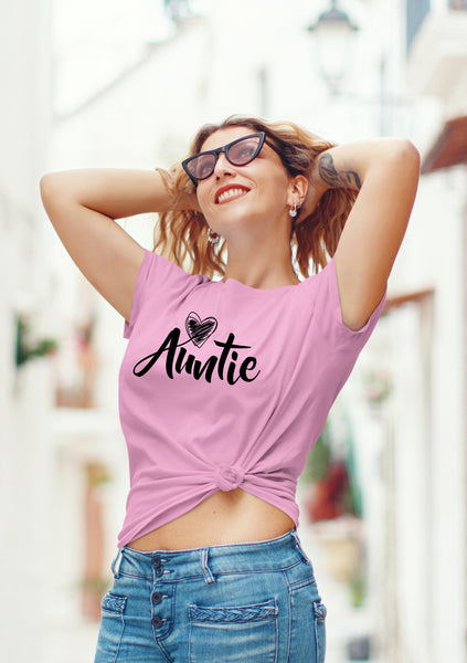 Auntie Shirt for Women Tops Aunt Gifts Shirts Cool Blessed Best Casual Graphic tee