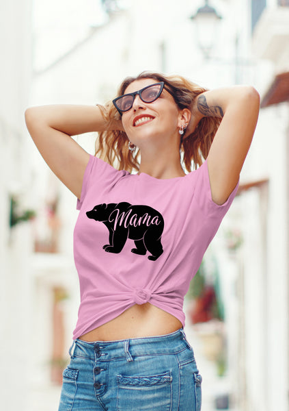 Mama Bear Shirt for Women Best mom Shirts with Sayings Cool Mothers Day Casual tee