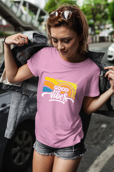 Good Vibes Shirt Women top Graphic tee Girls Casual Funny Cute Sayings Tshirt