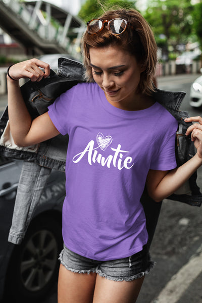 Auntie Shirt for Women Tops Aunt Gifts Shirts Cool Blessed Best Casual Graphic tee