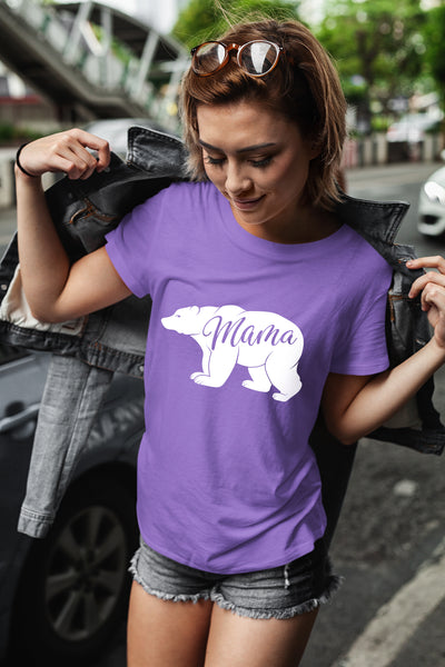 Mama Bear Shirt for Women Best mom Shirts with Sayings Cool Mothers Day Casual tee