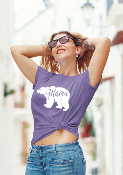 Mama Bear Shirt for Women Best mom Shirts with Sayings Cool Mothers Day Casual tee