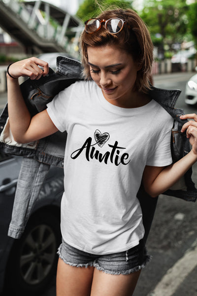 Auntie Shirt for Women Tops Aunt Gifts Shirts Cool Blessed Best Casual Graphic tee