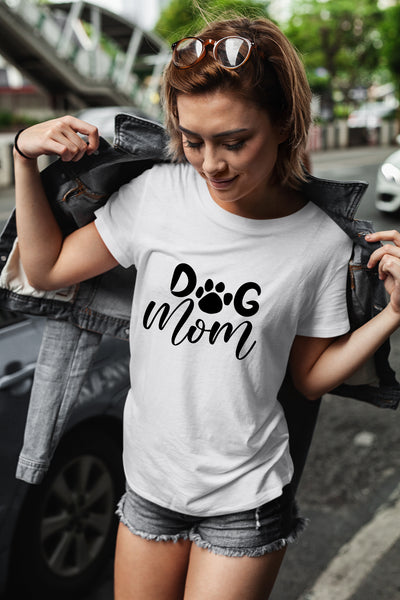 Dog mom Gifts for Women Shirt pet Lovers Owner Fur Funny Graphic paw Print tees