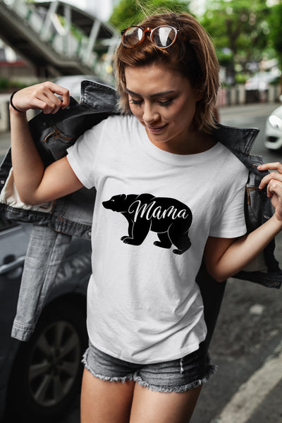 Mama Bear Shirt for Women Best mom Shirts with Sayings Cool Mothers Day Casual tee