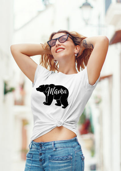 Mama Bear Shirt for Women Best mom Shirts with Sayings Cool Mothers Day Casual tee