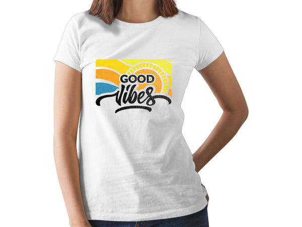 Good Vibes Shirt Women top Graphic tee Girls Casual Funny Cute Sayings Tshirt