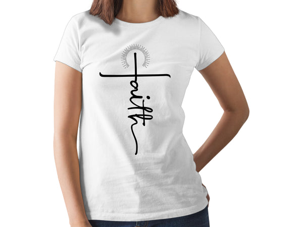 Faith Shirts for Women Christian Tshirts Over Fear Cross Hope Love Church Tops